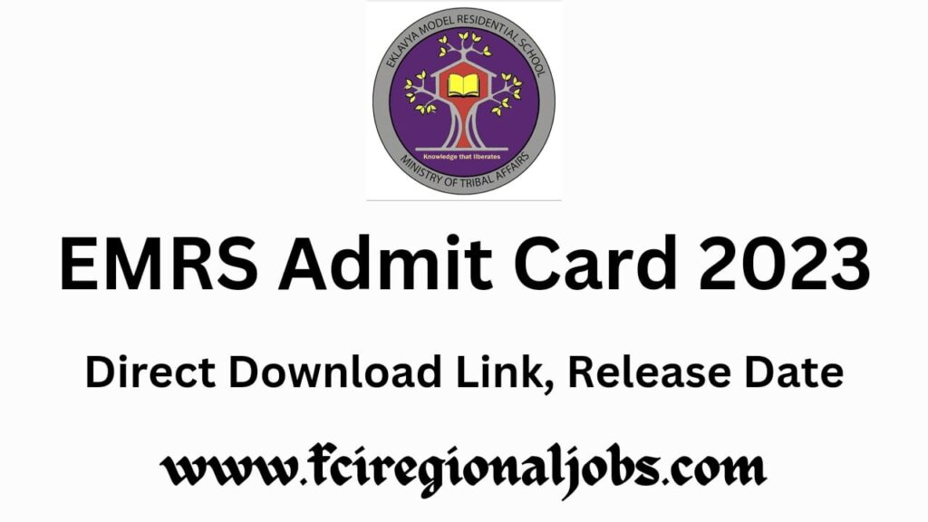 EMRS Admit Card 2023 