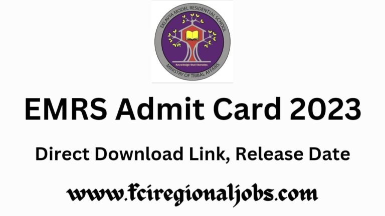 EMRS Admit Card 2023