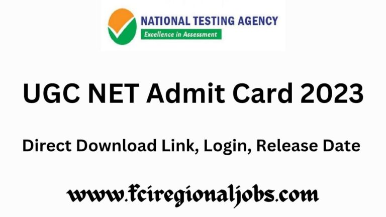 ugcnet.nta.nic.in Admit Card 2023