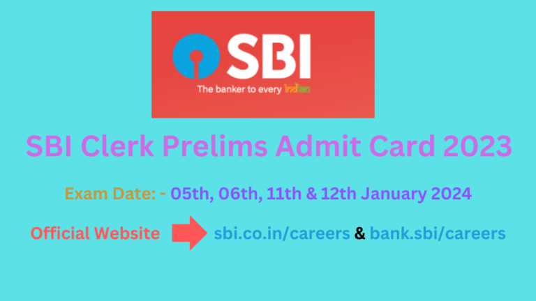 SBI Clerk Admit Card 2024