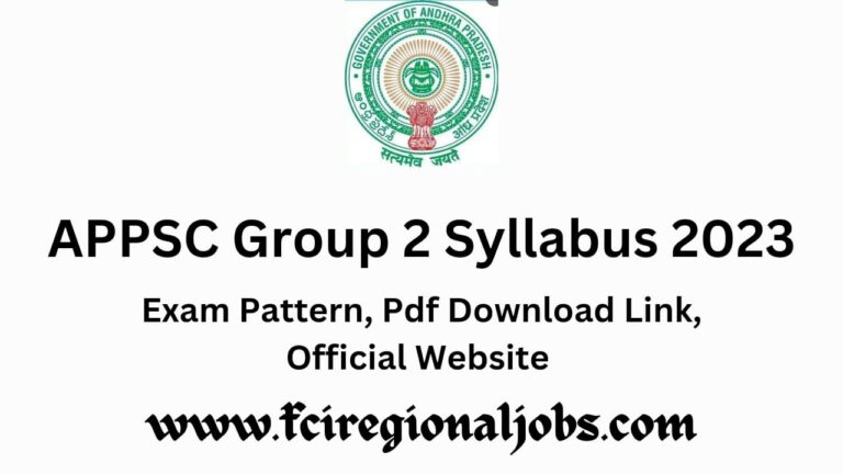 APPSC Group 2 Syllabus 2023