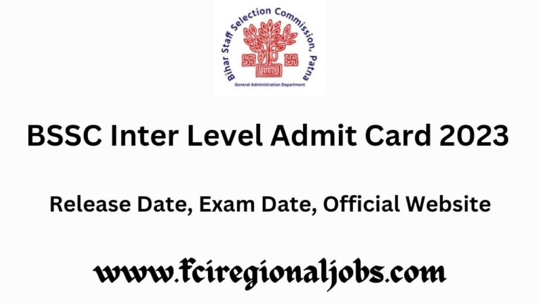 BSSC Inter Level Admit Card 2023