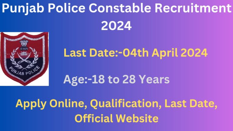 Punjab Police Constable Recruitment 2024