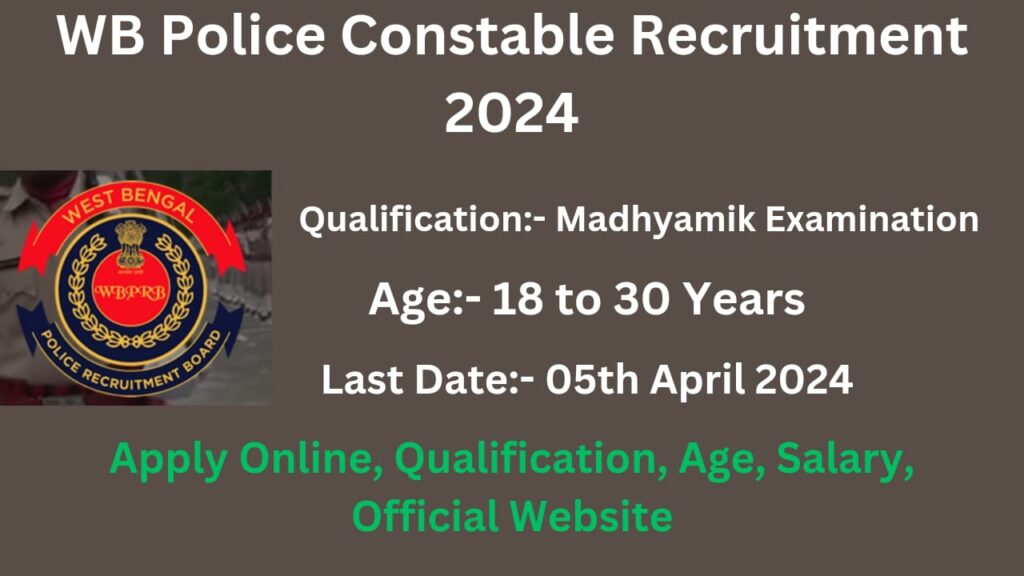 WB Police Constable Recruitment 2024