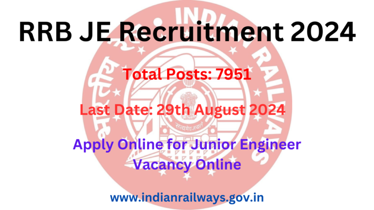 RRB JE Recruitment 2024